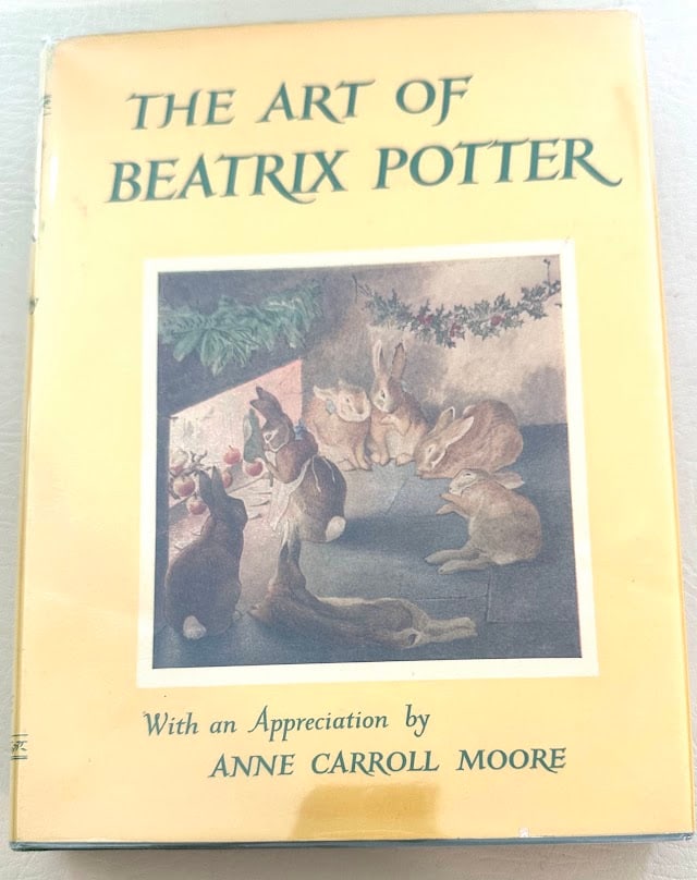 The Art of Beatrix Potter. With an appreciation by Anne Carroll Moore.: New York: 1955. 4to; 336pp; gilt decorative cloth; profusely illustrated in color & b/w; color pictorial jacket; very good copy in the publisher's slipcase, which is heavily worn. First American editi