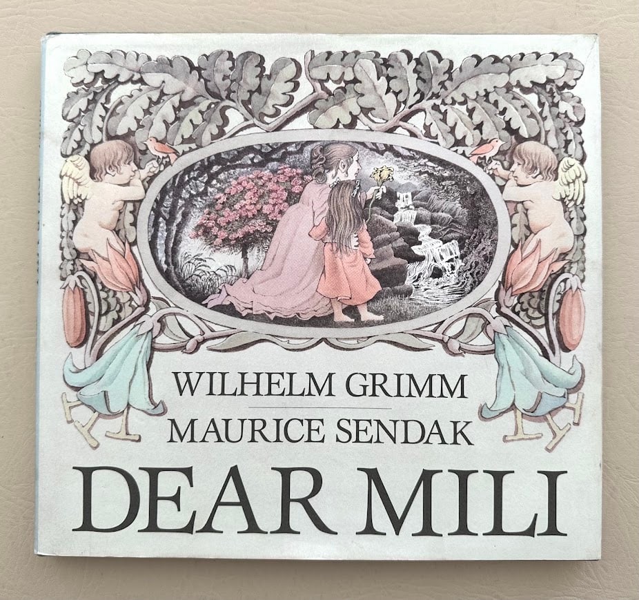 Maurice Sendak. Dear Mili. An Old Tale by Wilhelm Grimm.: New York: 1988. Oblong 4to; decorative cloth; color pictoreial jacket; every other page with a full page color illustration; near fine copy in price clipped jacket. First edition.