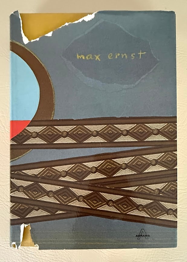 Max Ernst. Life and Work, by John Russell.: New York: Harry Abrams, no date; 4to; 359pp; cloth; color pictorial jacket; with 475 illustrations and 49 tipped in color plates; jacket with 2 large chips; fore-edge with some foxing, otherwise very 