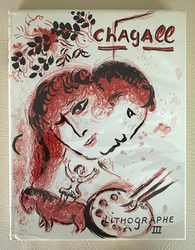 Marc Chagall. The Lithographs of Chagall 1962-1968, by Fernand Mourlot & Charles Sorlier.: Boston: Boston Book and Art Shop, 1969. 4to; 179pp; lettered cloth; color pictorial jacket; illustrated throughout by Chagall; fine copy in the original card slipcase. First American edition. The dust