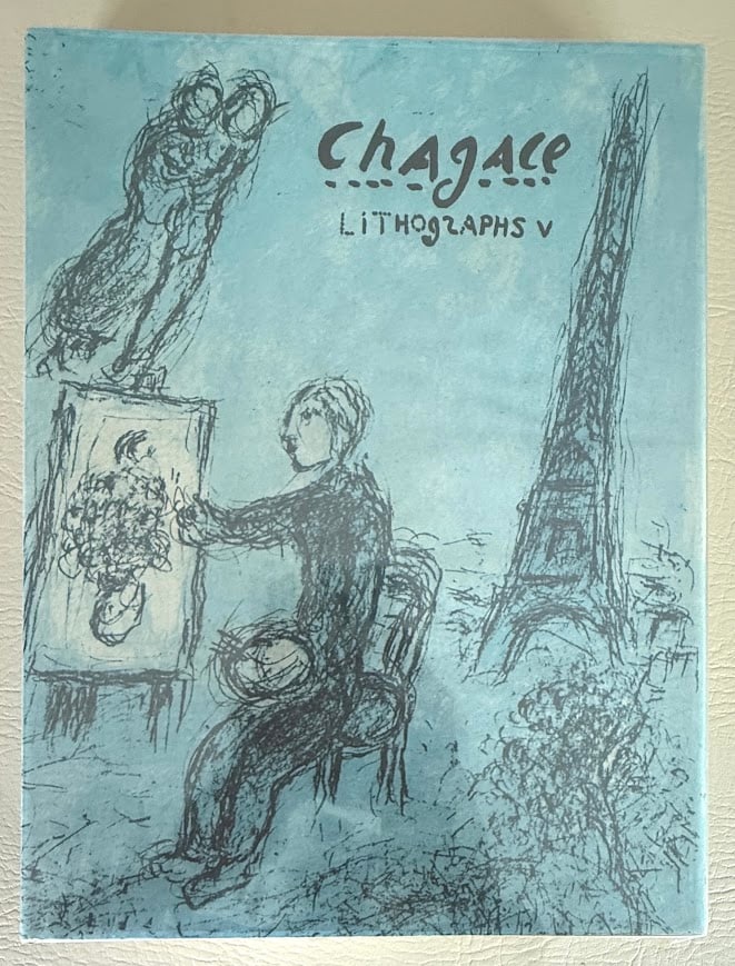 Marc Chagall. Chagall Lithographs 1974-1979, by Charles Sorlier.: New York: Crown Publishers, 1984. 4to; 250pp; lettered cloth; pictorial jacket; illustrated throughout by Chagall; fine copy. Volume five in a series of 8. First American edition.