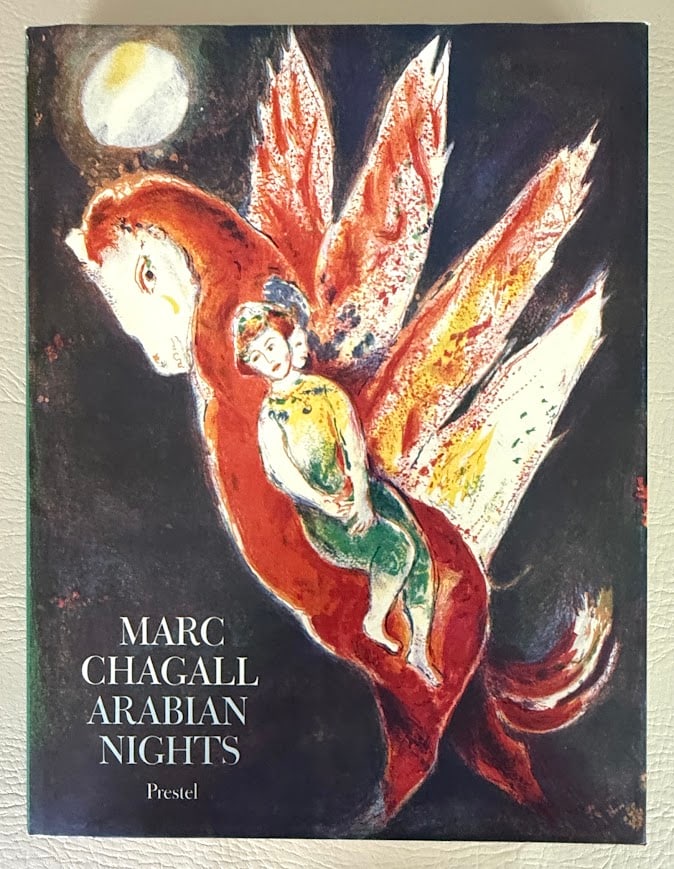 Marc Chagall. Arabian Nights. Four Tales from a Thousand and One Nights.: Munich: 1988. 4to; 176pp; cloth; color pictorial jacket; illustrated with a frontispiece drawing, drawings in the text, and 13 color plates by Chagall; fine copy in the original slipcase.