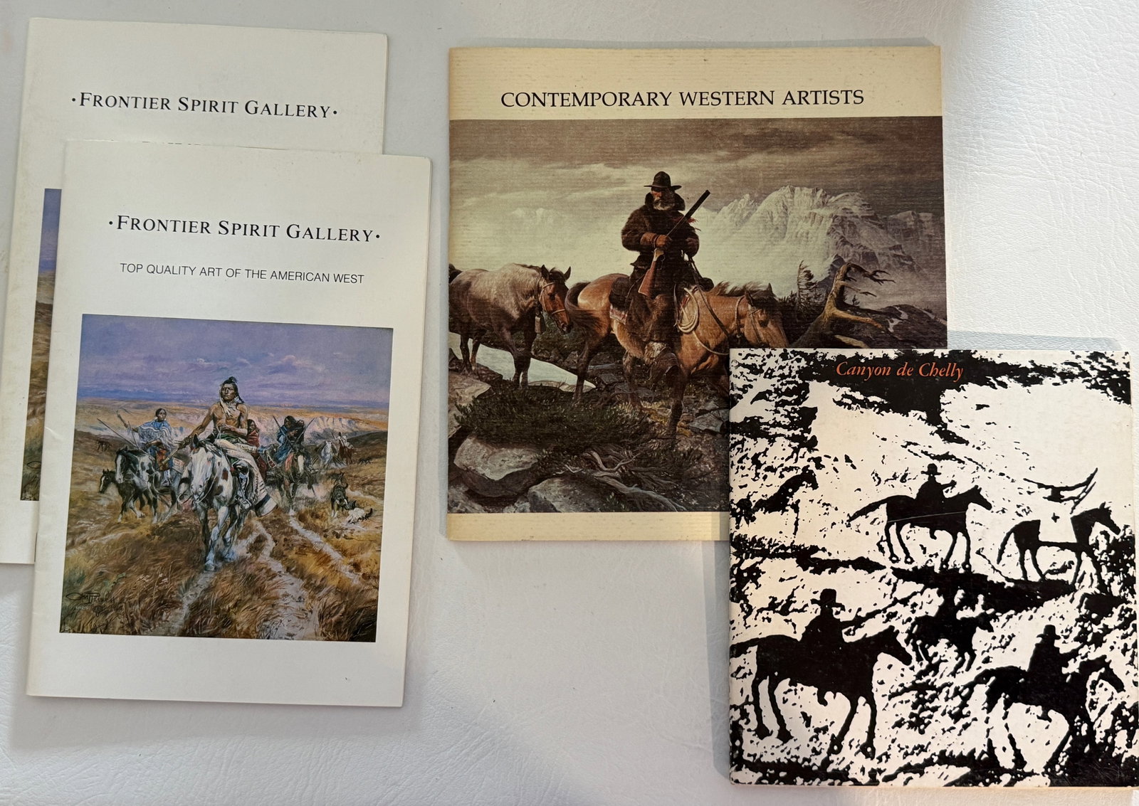 CATALOGS: Four Gallery Catalogs and one Magazine.: Canyon de Chelly. The Story of its ruins and People * Contemporary Western Artists. Selections from the Whitney Gallery of Western Art * Frontier Spirit Gallery. Catalog of works by 28 western