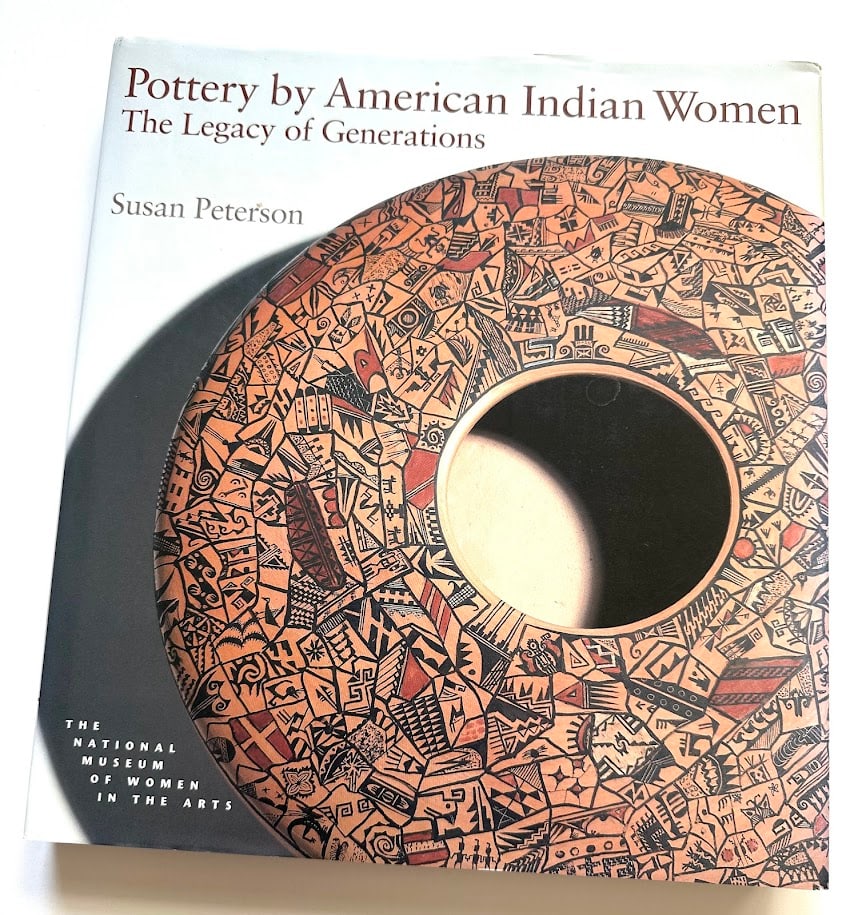 Susan Peterson. Pottery by American Indian Women. The Legacy of Generations.: New York: Abbeville Press, 1997. Large 4to; 224pp; cloth; color pictorial jacket; illustrated with color photographs. First edition. SIGNED and dated by the author on the title page. Fine in pictorial