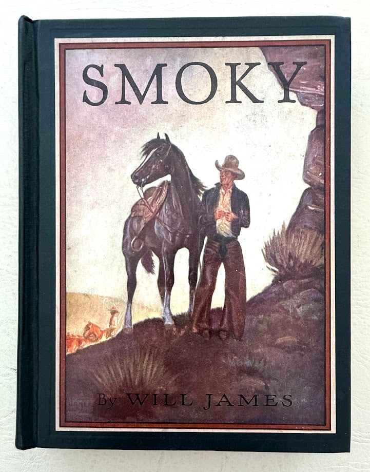 Will James. Smoky the Cow Horse.: New York: Charles Scribner's Sons, 1929. 8vo; 263pp; cloth with color pictorial plate on front cover; illustrated with six color and eight b/w plates by James; spine lightly faded, otherwise a near