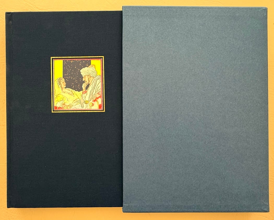 Michael Foreman. The Arabian Nights or Tales Told by Sheherezade During a Thousand Nights and One: London: 1992. 4to; 191pp; cloth covers with small color pictorial label upper cover, spine gilt lettered; with numerous color illustrations by Foreman. Fine in slipcase. Deluxe edition limited to 200 