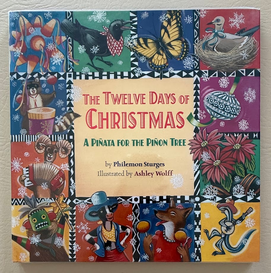 Philemon Sturges. The Twelve Days of Christmas.: New York: 2007. 4to; color pictorial boards with matching jacket; color illustrations by Ashley Wolff. First printing. Title page with an original drawing of a dog - "Howlin' good Wishes!", SIGNED by 