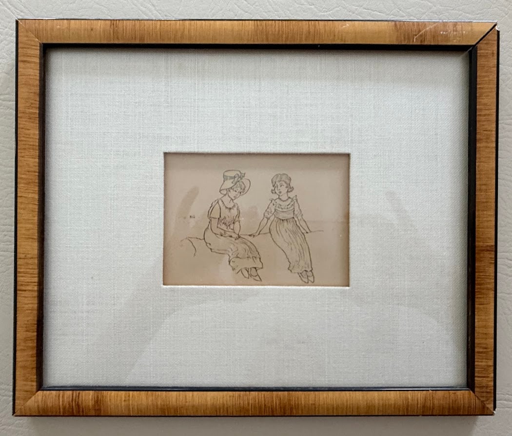 Kate Greenaway. Original drawing in the style of ... (1 of 7)