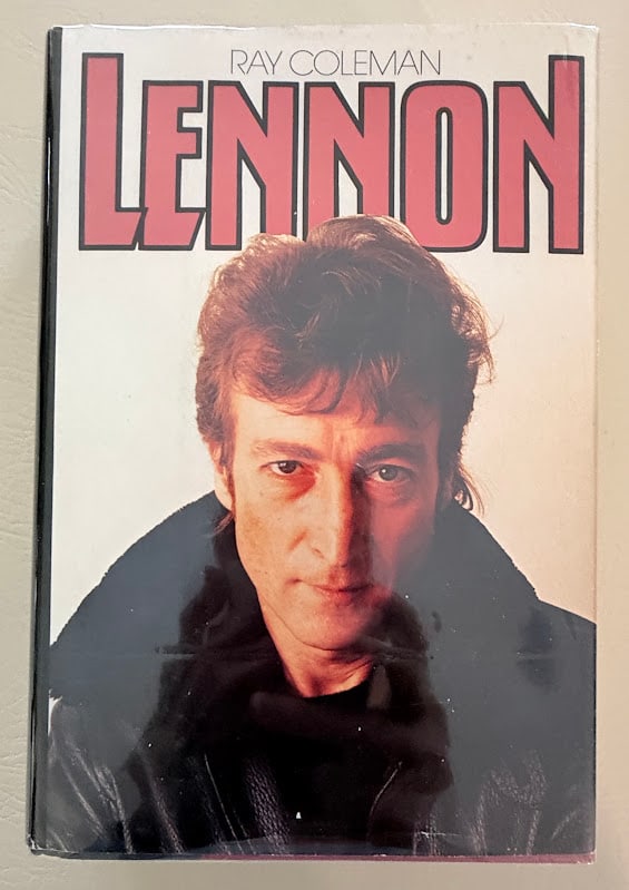 Lennon, by Ray Coleman.: New York: 1985. 8vo; 640pp; cloth backed boards; color pictorial jacket; illustrated; jacket with a few small marks, otherwise fine. First American edition. SIGNED by Cynthia Lennon and the author on 
