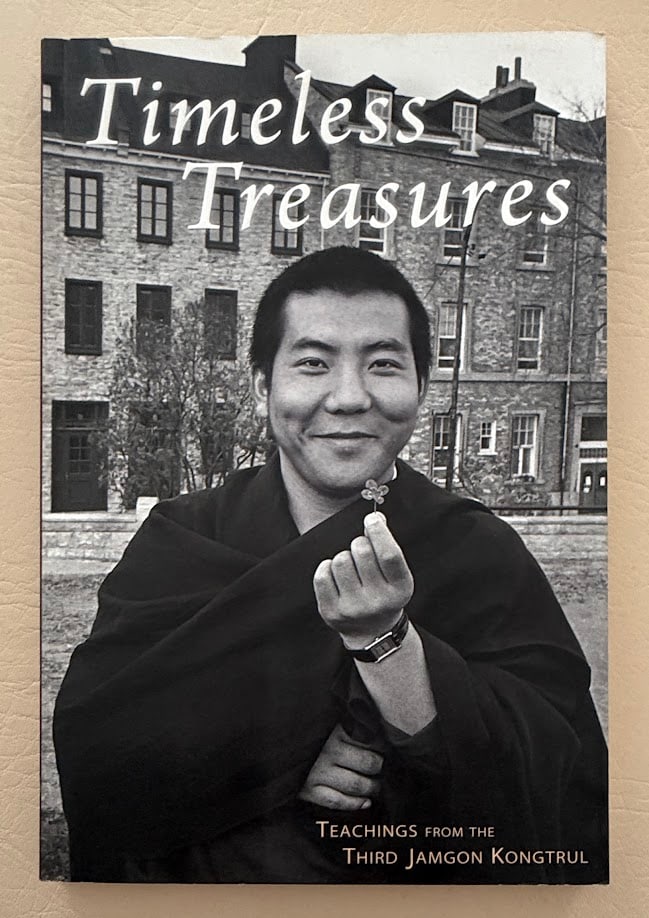 Timeless Treasures. Teachings of the Third Jamgon Kongtrul Rinpoche.: West Bengal: Rigpe Dorje Institute, 2012. 8vo; 144pp; pictorial card covers; fine copy. Apparent first edition.