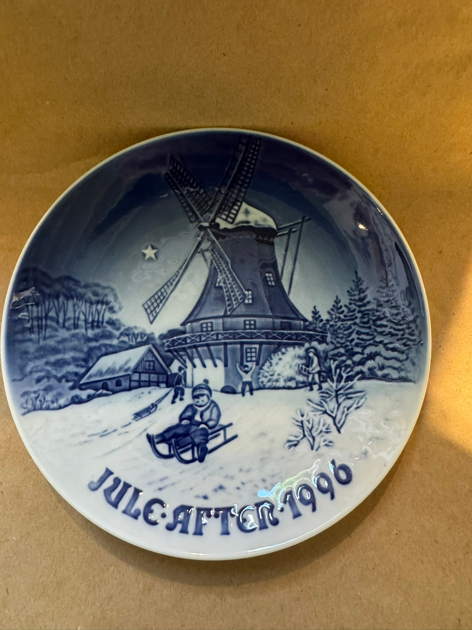 1996 - Winter at the Old Mill: COA -Up for auction is a pristine Bing & Grondahl Christmas Plate titled '1996 - Winter at the Old Mill'. This exquisite collector's item was originally issued in the year 1996. Featuring the