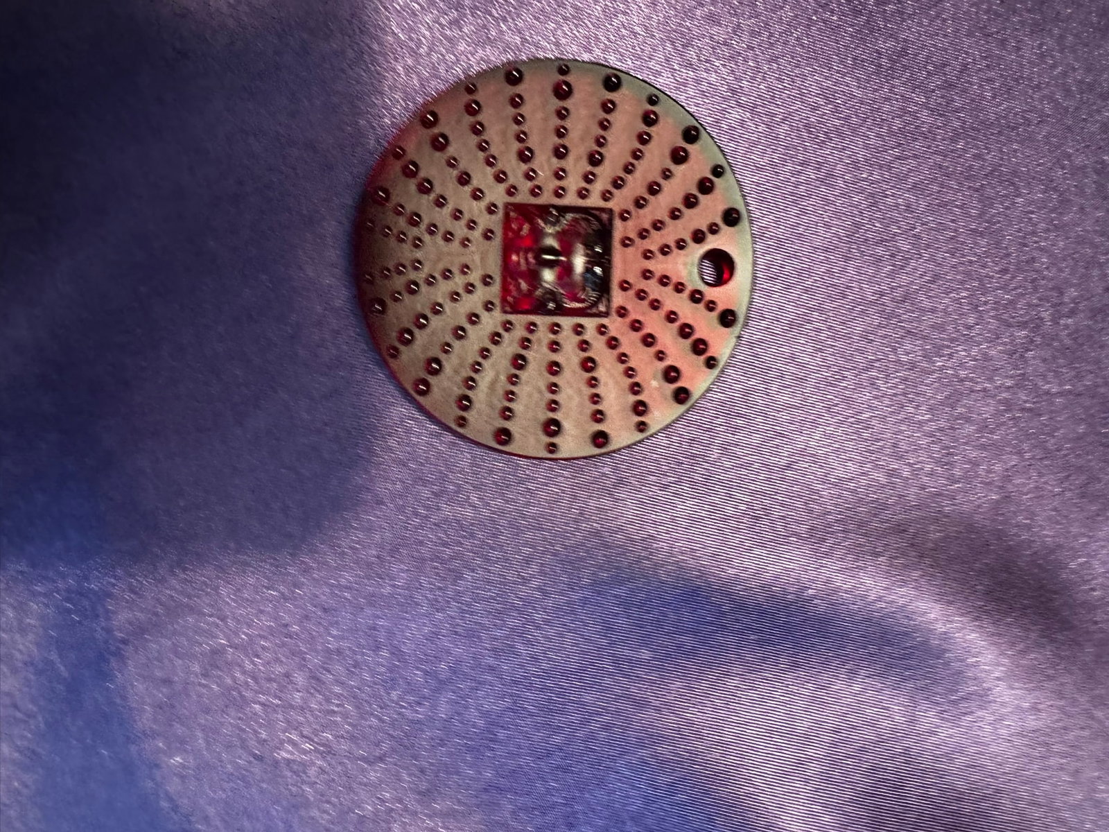 Lalique Ruby Red Sunburst Face Ornament 2011 - 2