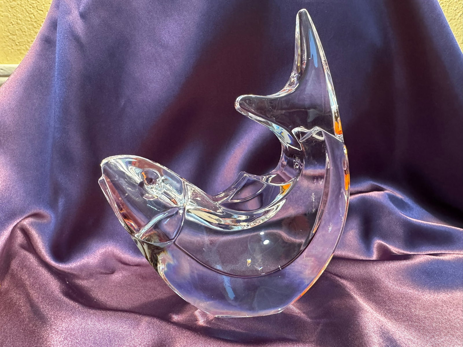 Orrefors Crystal Leaping Fish Figurine - 2