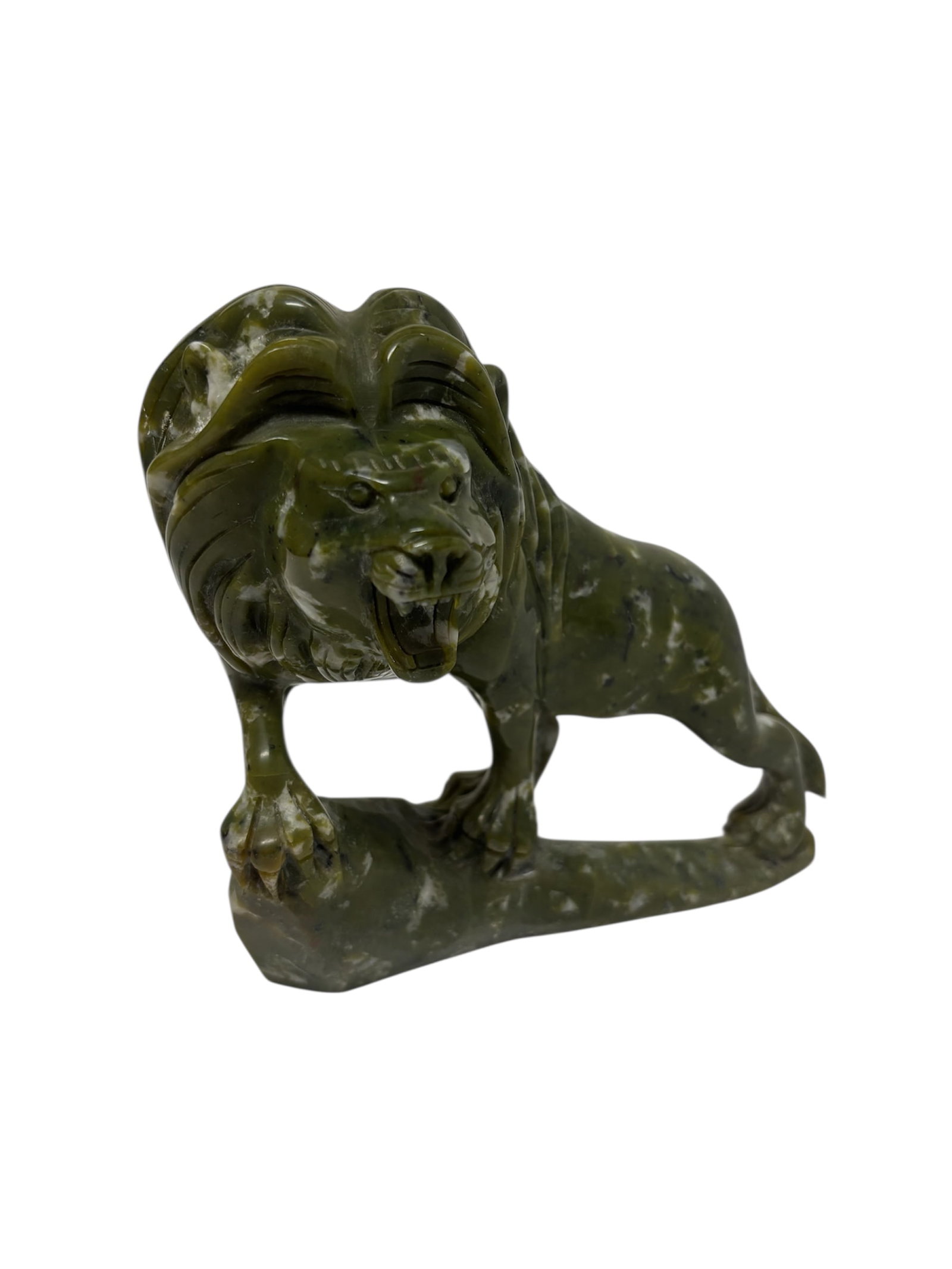 Chinese Hard Stone Lion Sculpture (1 of 7)