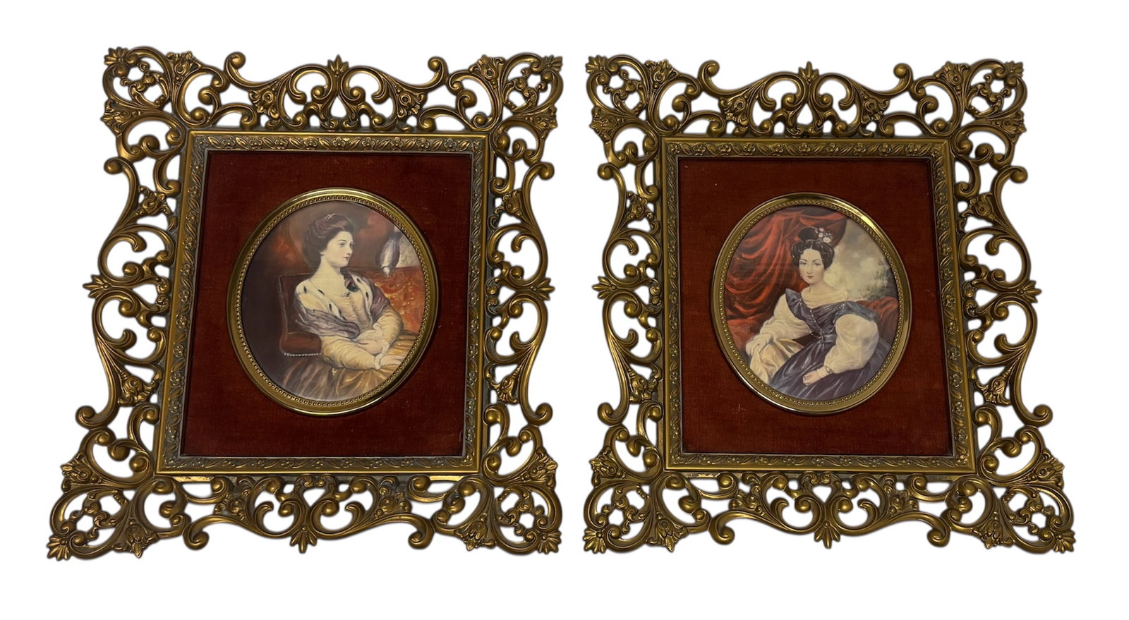 Ornate Filigree Framed Cameo Art (1 of 7)