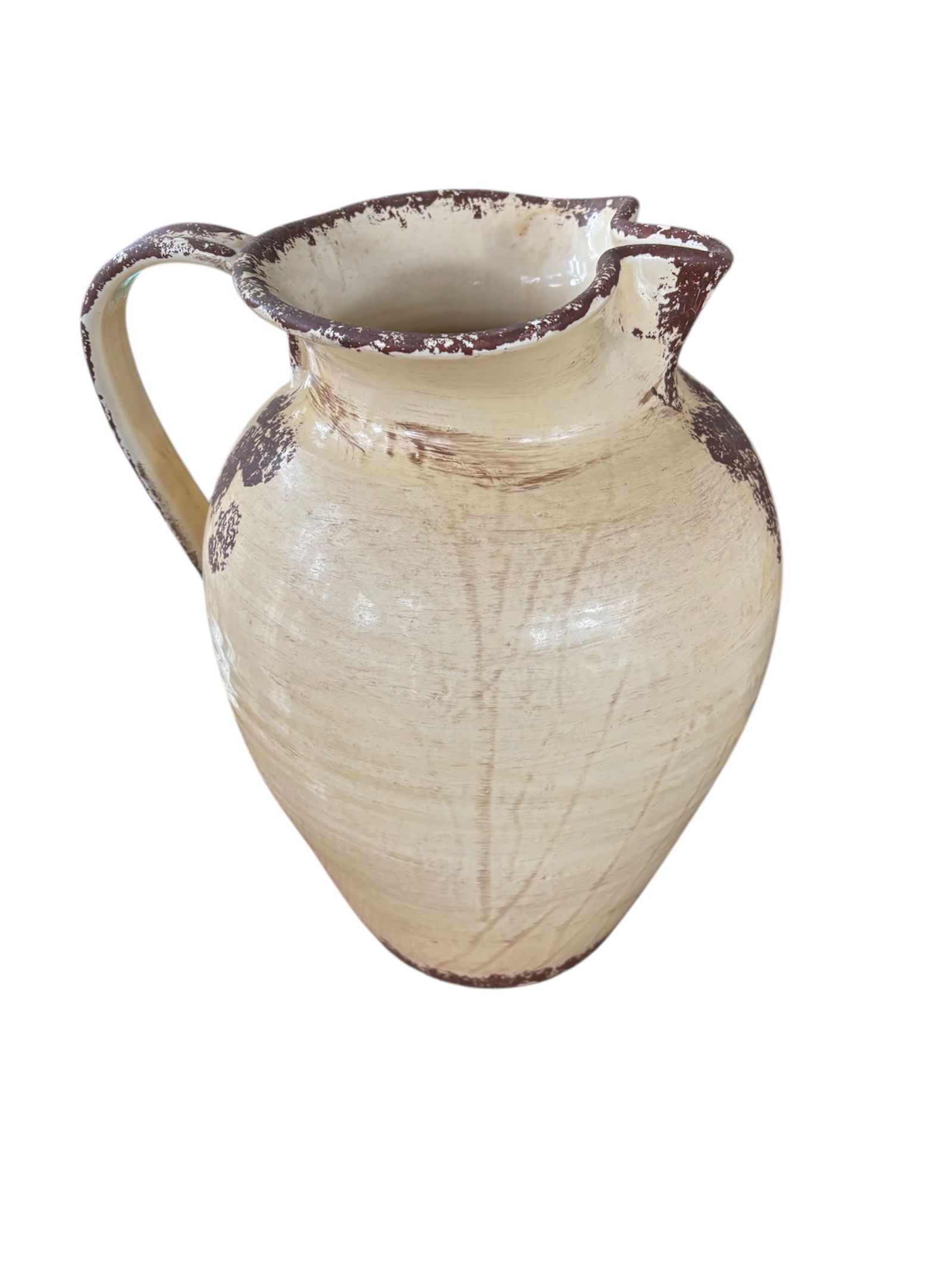 Rustic Italian Stoneware Pottery Pitcher (1 of 8)