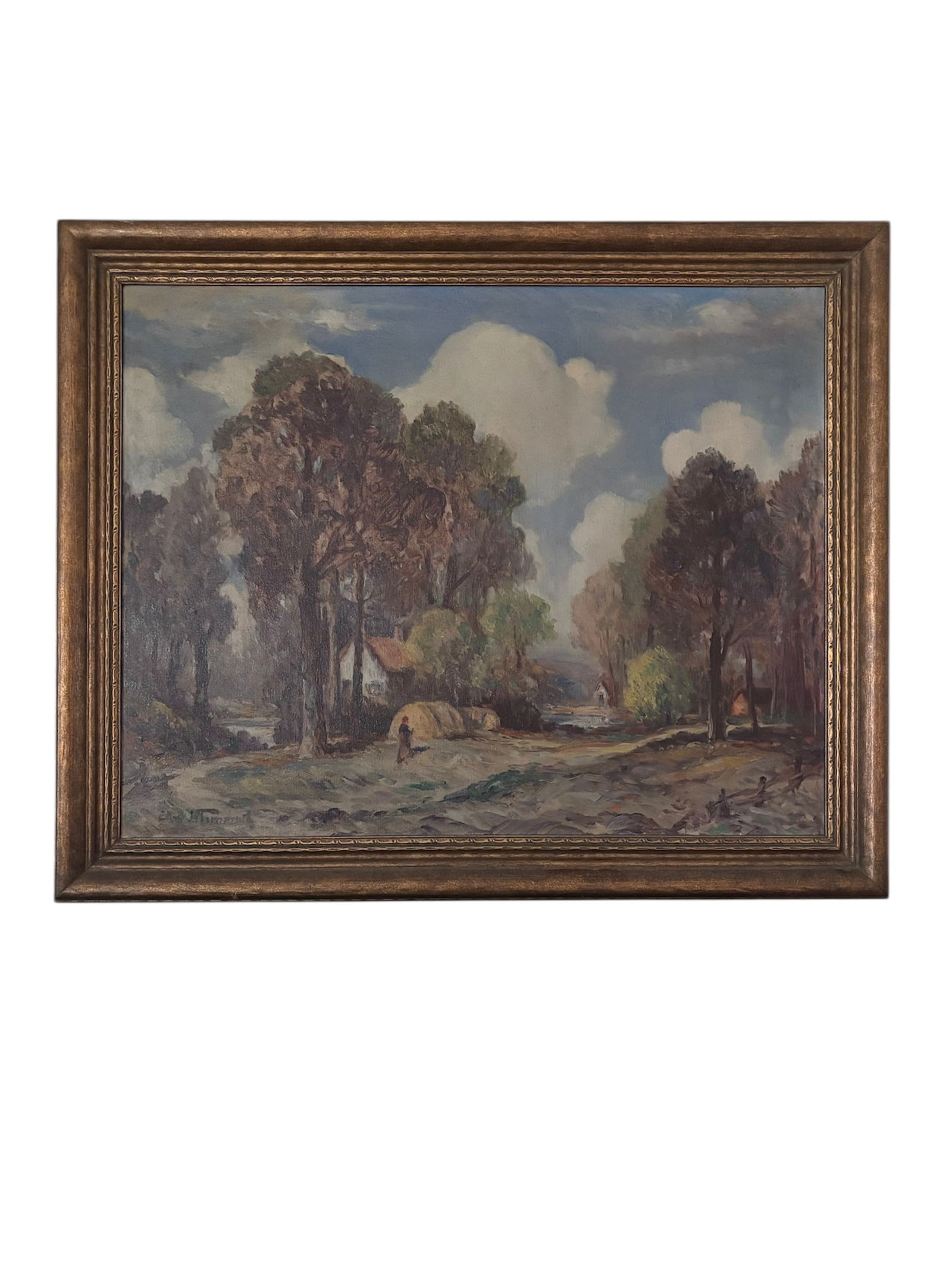 Vintage European Scenic Painting on Canvas Framed (1 of 10)