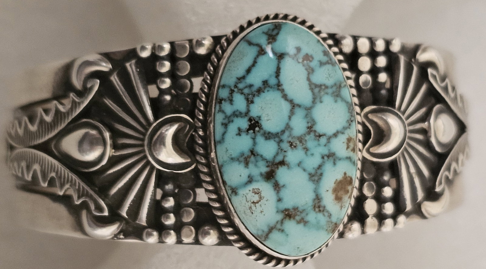 Derrick Gordon Navajo Turquoise Sterling Cuff 66.41g (1 of 6)