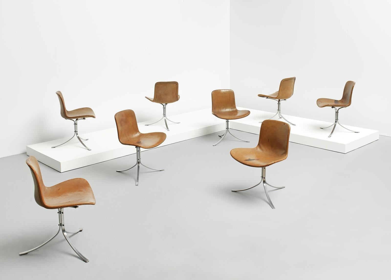 Poul Kjærholm Set of eight dining chairs, model (1 of 1)
