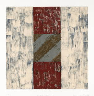 Sean Scully (born 1946); Square Light I;: Sean Scully (born 1946) Square Light I, 1988 Soap-ground and spit-bite aquatint in colors on wove paper, signed in pencil, titled, dated '88' and annotated 'TPB' (a proof, aside from the edition of 25