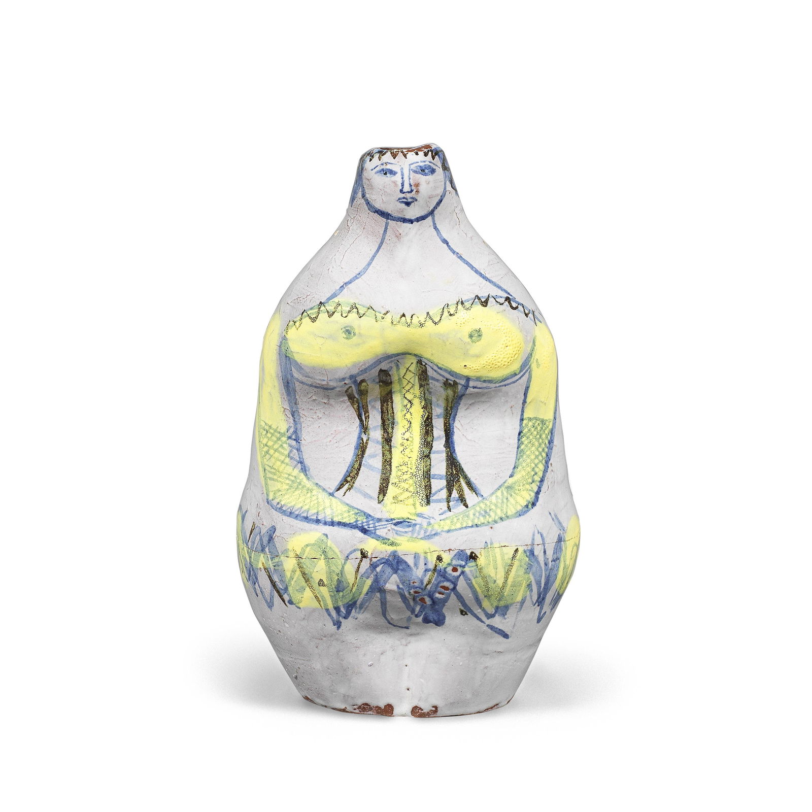 Jewad Selim (Iraq, 1919-1961) Standing Woman: Jewad Selim (Iraq, 1919-1961) Standing Woman glazed ceramic signed and dated 1949 on the base Height: 21 cm Footnotes: Provenance: Property from a private collection, England Formerly property