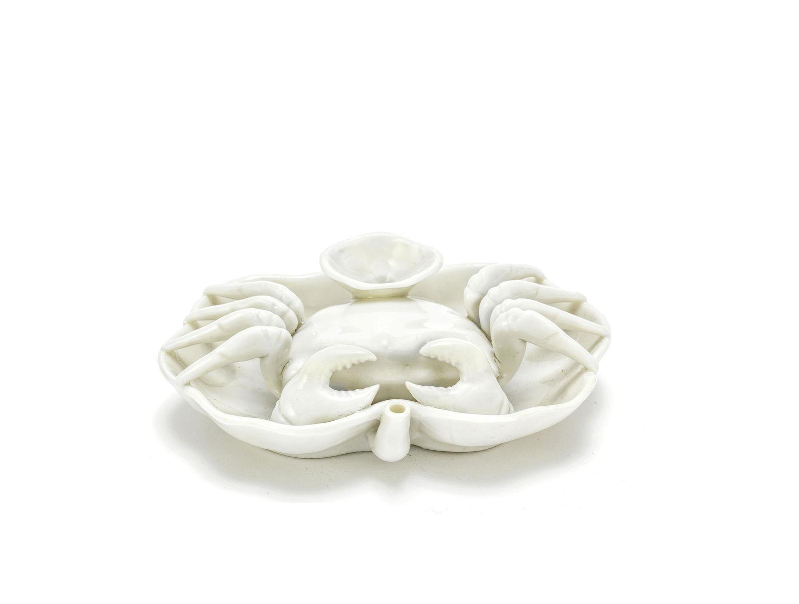 A BLANC-DE-CHINE 'CRAB' WATER DROPPER 17th century (1 of 1)