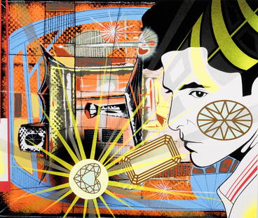 Lari Pittman (born 1952); All That Glitters is Gold: Lari Pittman (born 1952) All That Glitters is Gold from 1989, 2000 Digital print in colors, on wove paper, signed in pencil, dated and numbered 51/75 on the verso (there were also 12 artist's proofs),