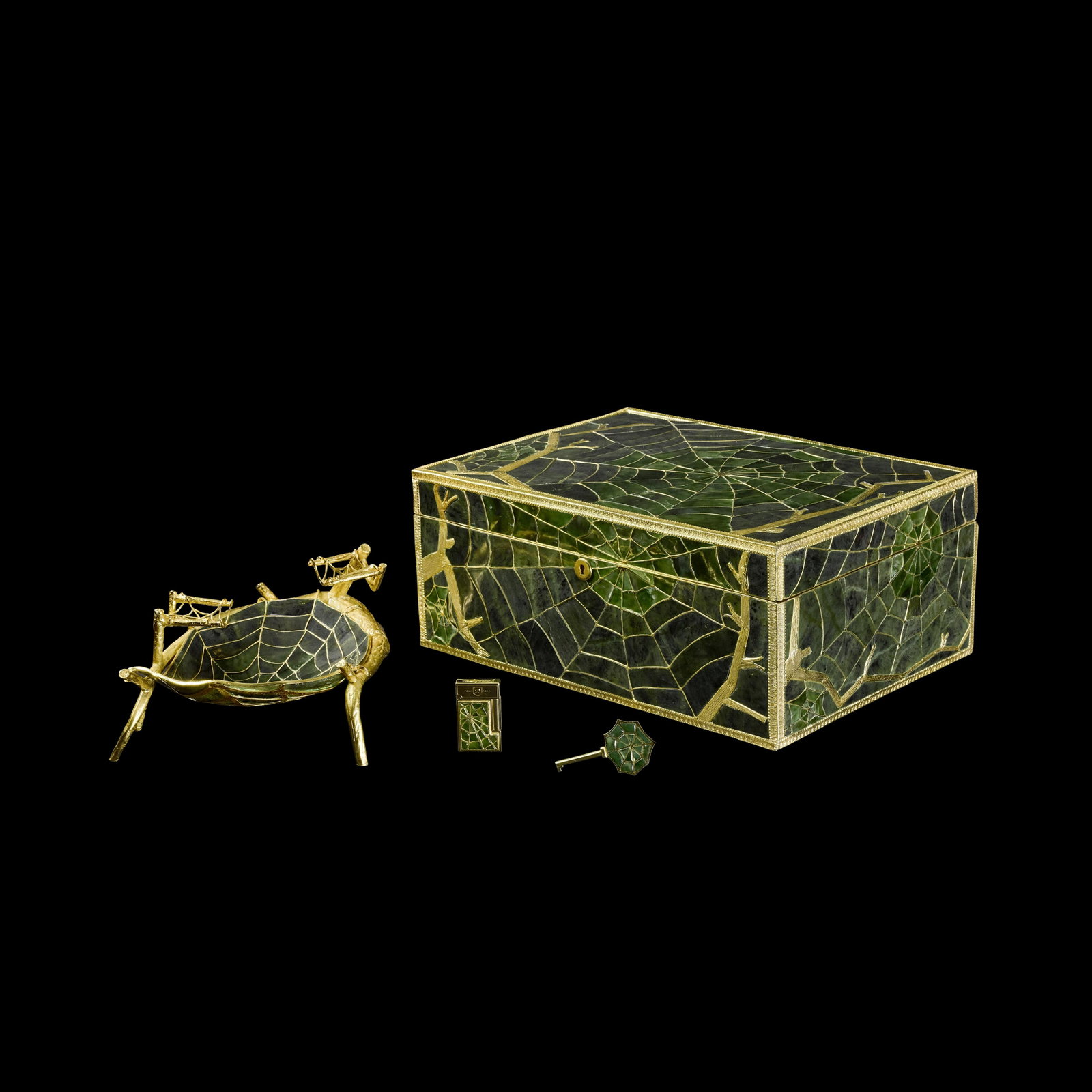 Nephrite Humidor Set by Luis Alberto Quispe Aparicio -