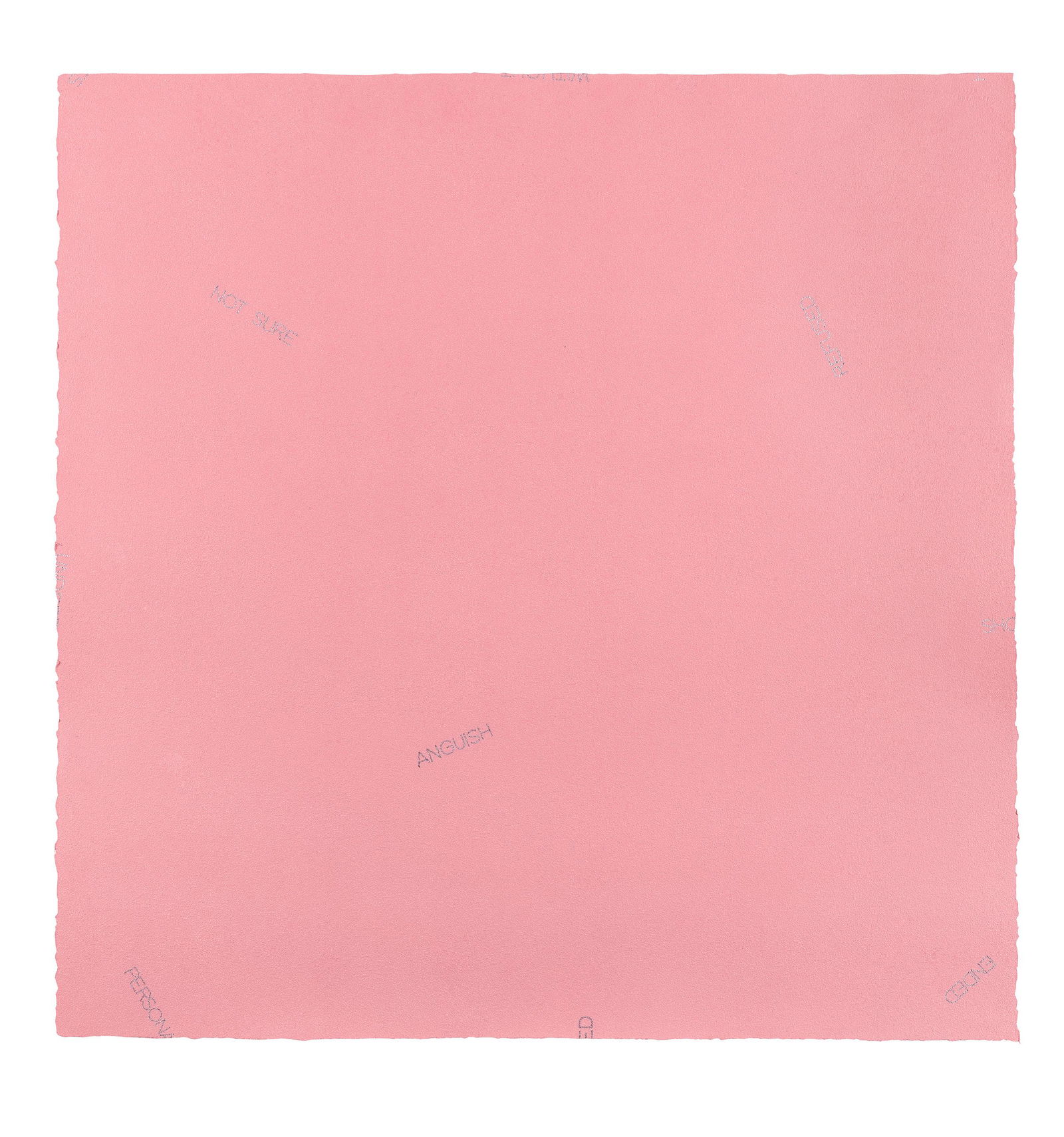 ROBERT BARRY (B. 1936): ROBERT BARRY (B. 1936) Untitled, 1989 signed with the artist's initials and dated RB, 89 (on the reverse) acrylic and ink on paper 57.5 x 57.2 cm. 22 5/8 x 22 1/2 in. Footnotes Provenanc