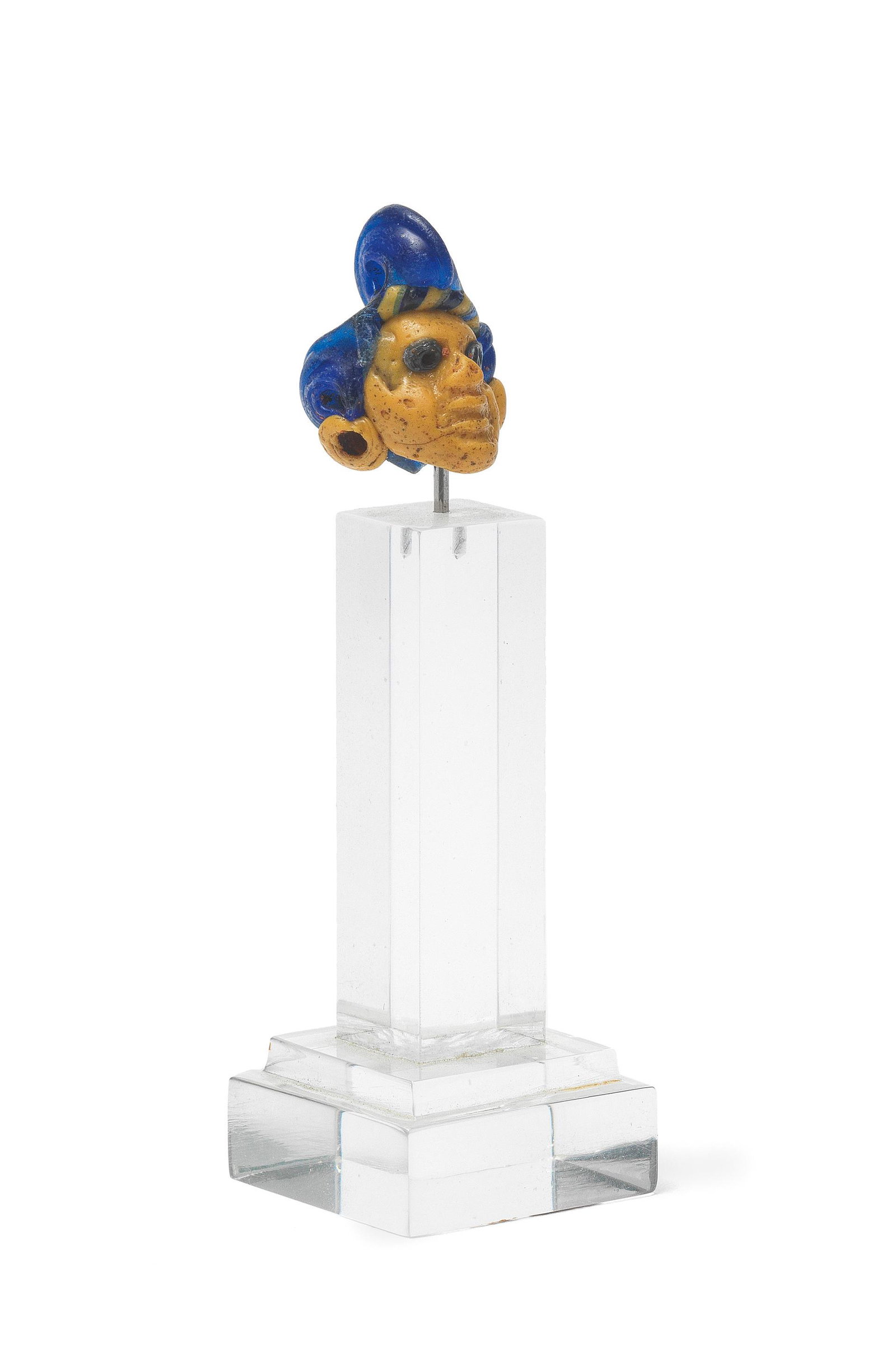 A PHOENICIAN OR CARTHAGINIAN GLASS MALE HEAD PENDANT (1 of 1)