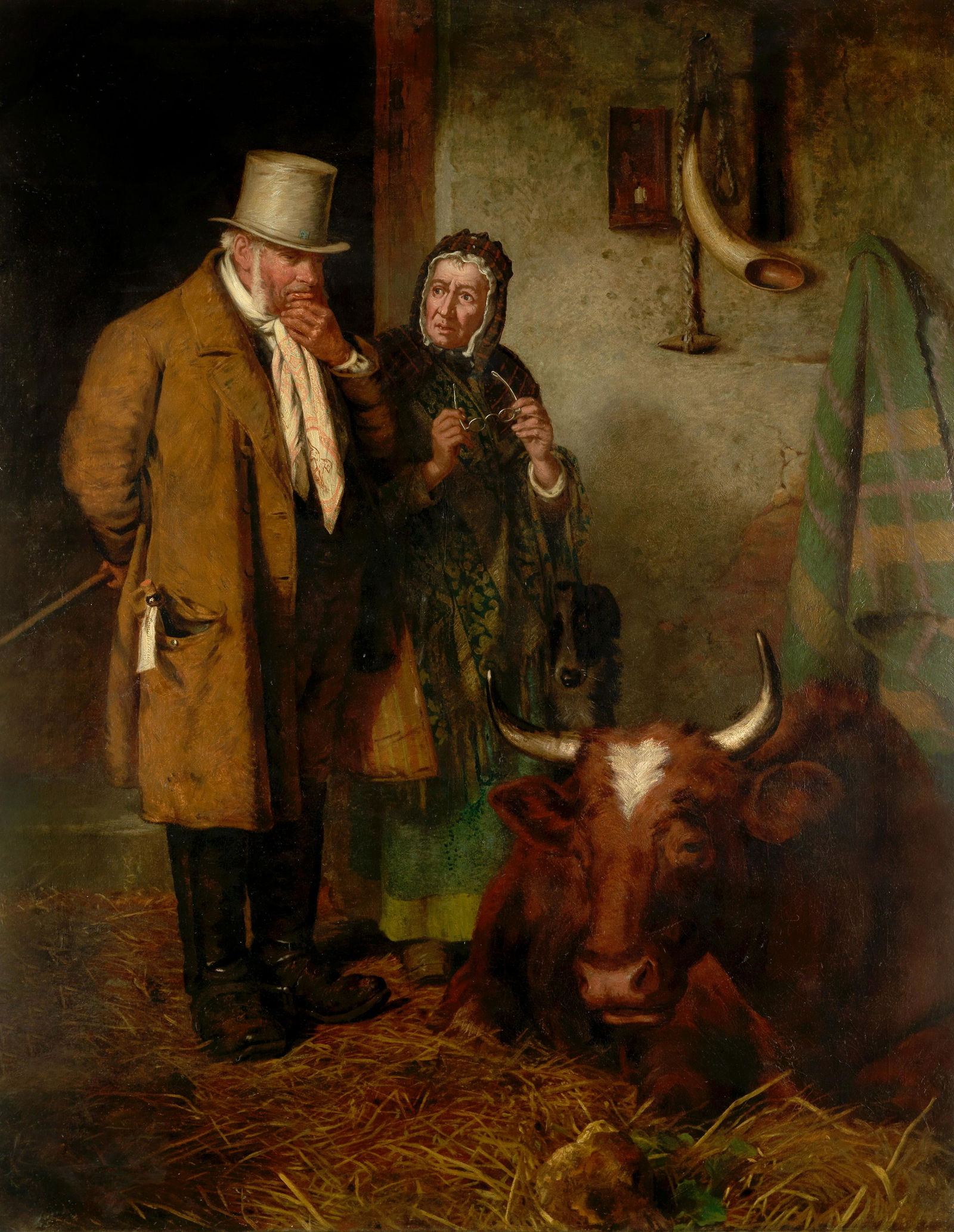 Henry Hetherington Emmerson (British, 1831-1895) 'The: Henry Hetherington Emmerson (British, 1831-1895) 'The Cow Doctor' signed and dated 'H H.Emmerson/1874' (lower left); signed, titled and inscribed with artist's address 'No- The Cow Doctor/H H Emmerson
