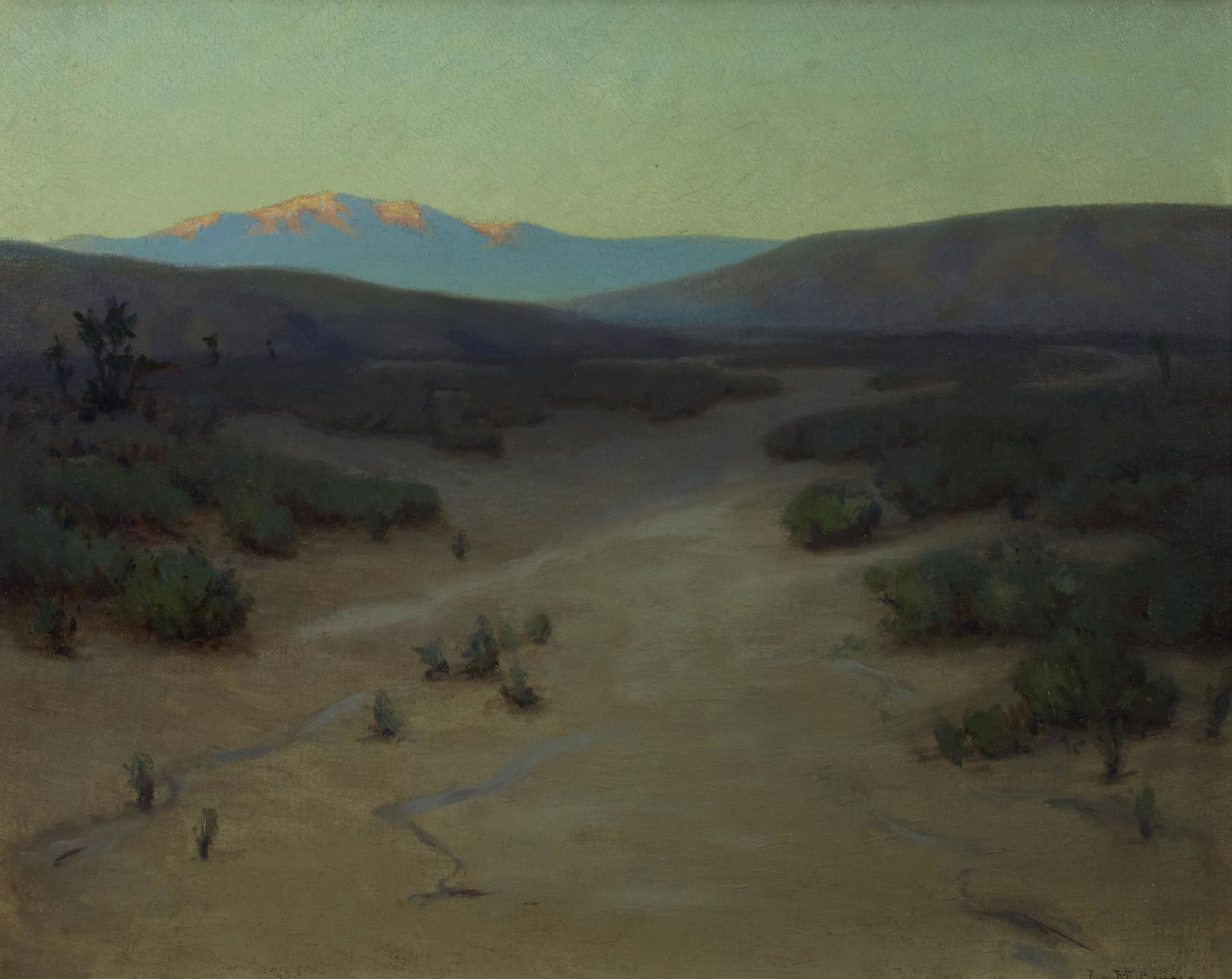 John Marshall Gamble (1863-1957) Sunset Glow 25 x 30in: John Marshall Gamble (1863-1957) Sunset Glow signed 'John M. Gamble' (lower right) oil on canvas 25 x 30in framed 30 x 36in Footnotes: Provenance Private collection, Los Angeles, California.