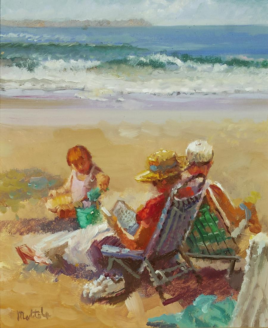 Filastro Mottola (1915-2008) Resting on Laguna Beach (1 of 2)