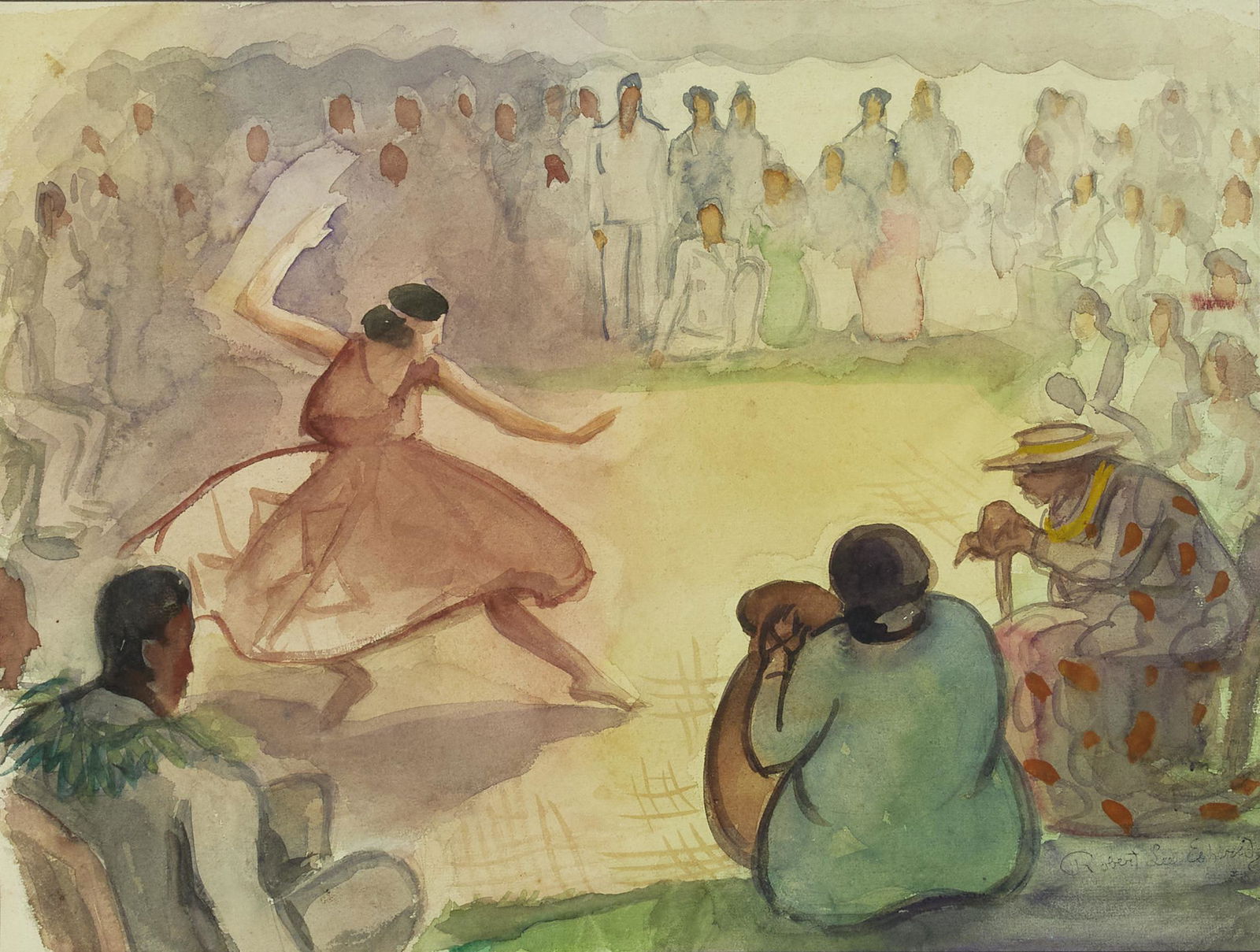 Robert Eskridge (1891-1975) An Old Time Hawaiian Dance (1 of 2)