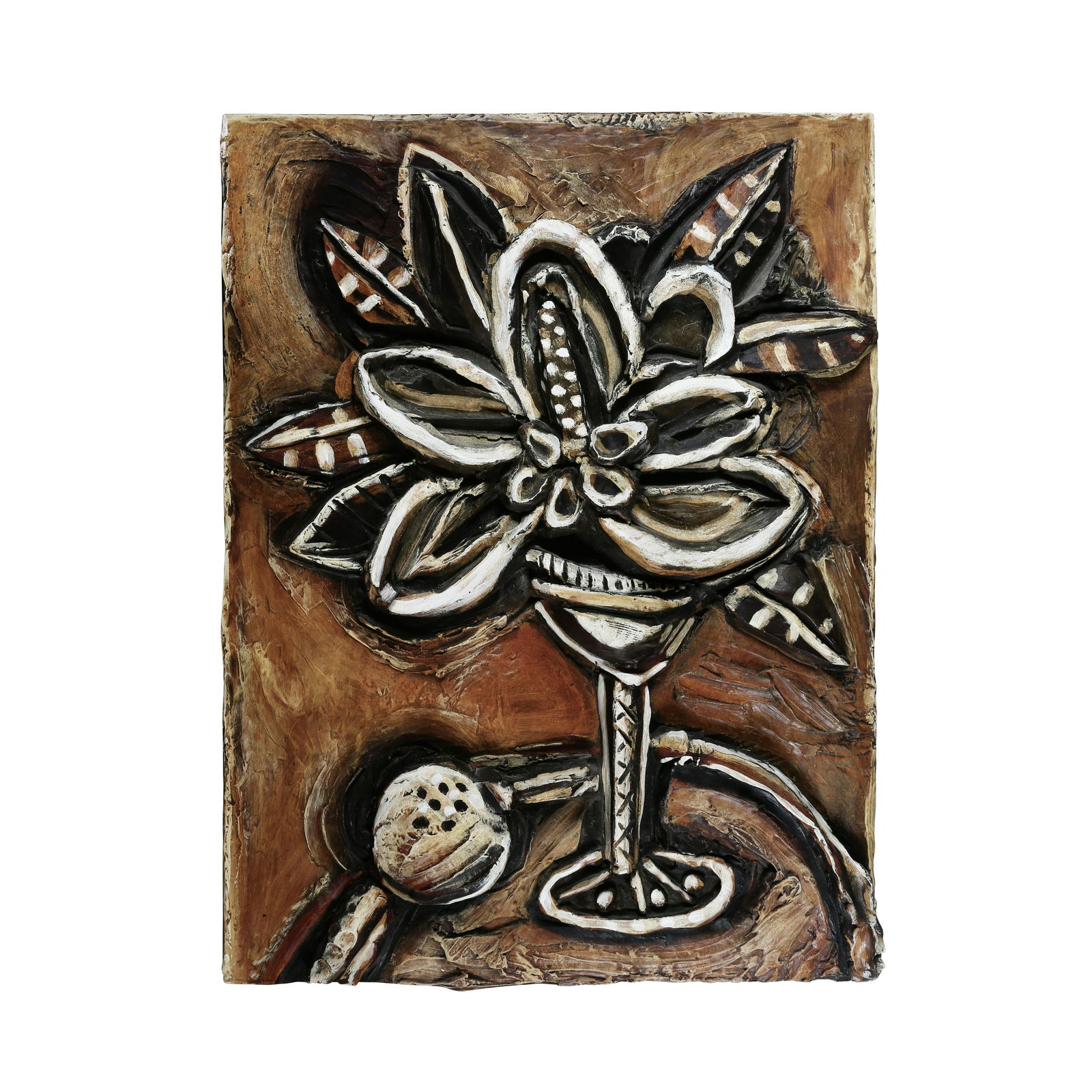 David Bates (born 1952) Magnolia II 31 x 24 x 3in: David Bates (born 1952) Magnolia II inscribed 'Bates' (on the lower right edge) bas relief bronze with polychrome 31 x 24 x 3in Executed in 1998-99. Footnotes: Provenance Baldwin Gallery, A