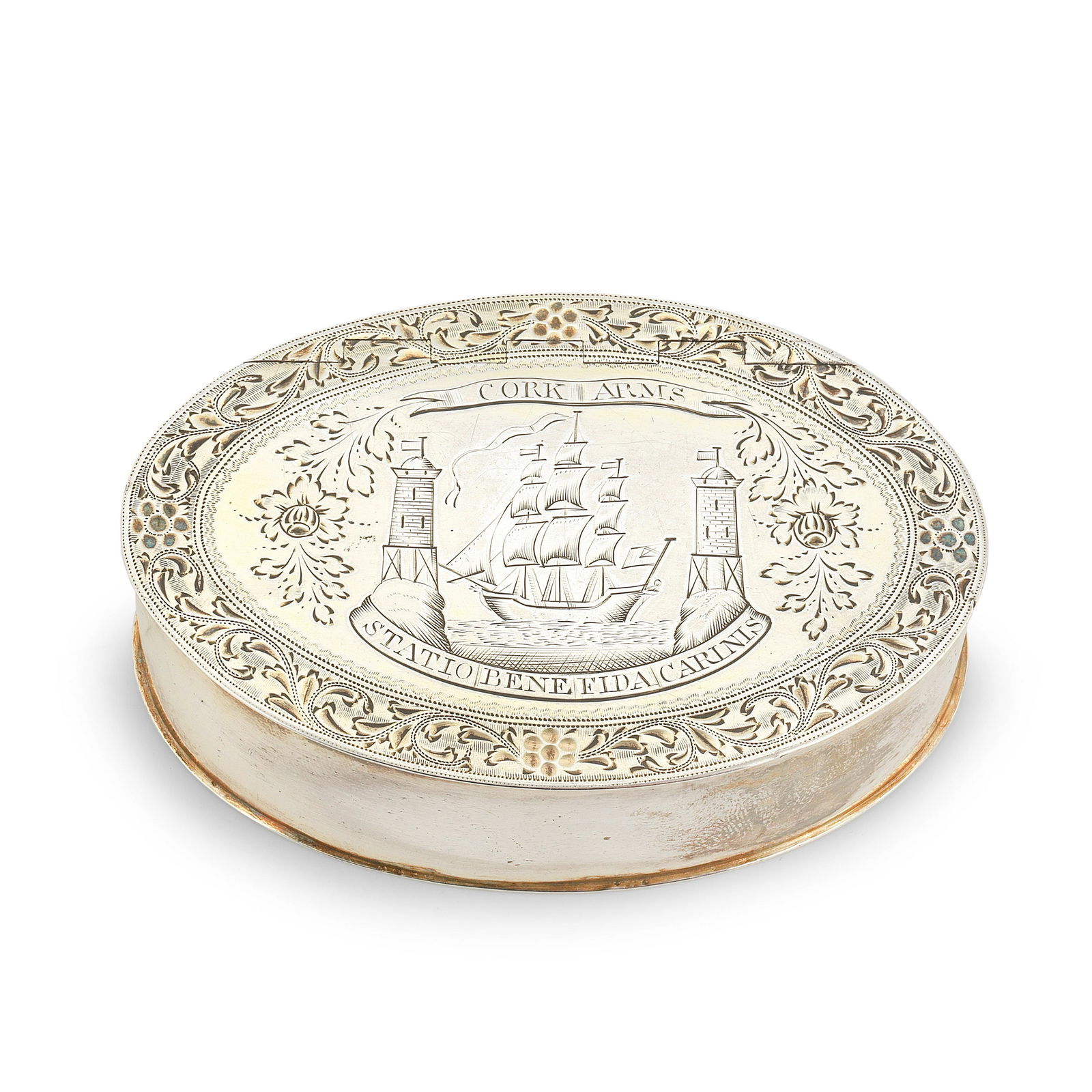 A rare George III Irish provincial silver-gilt freedom (1 of 3)