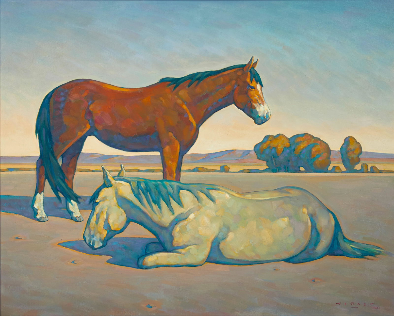 HOWARD POST (BORN 1948): Howard Post (born 1948) Favorites signed 'H.E. Post ©' (lower right), titled on an artist's label (on the frame) oil on canvas 24 x 30in framed 31 1/2 x 37 1/2in