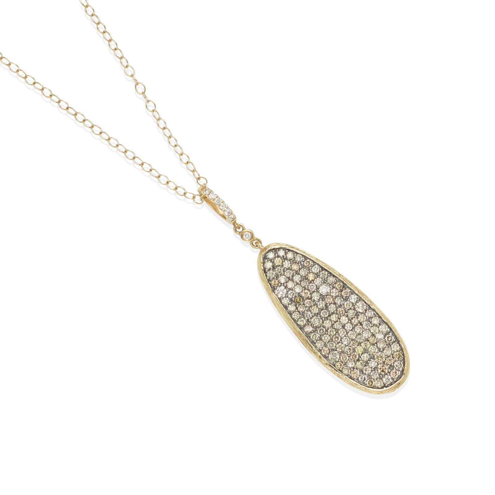 14k GOLD AND MULTICOLOR DIAMOND PENDANT NECKLACE (1 of 2)