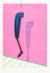LOUISE BOURGEOIS (1911-2010): Louise Bourgeois (1911-2010) Henriette, 1998 Lithograph in colors on Arches paper with 3D element which is an archival pigment, with wire, allen key and screw, initialed in pencil and numbered 11/50 (