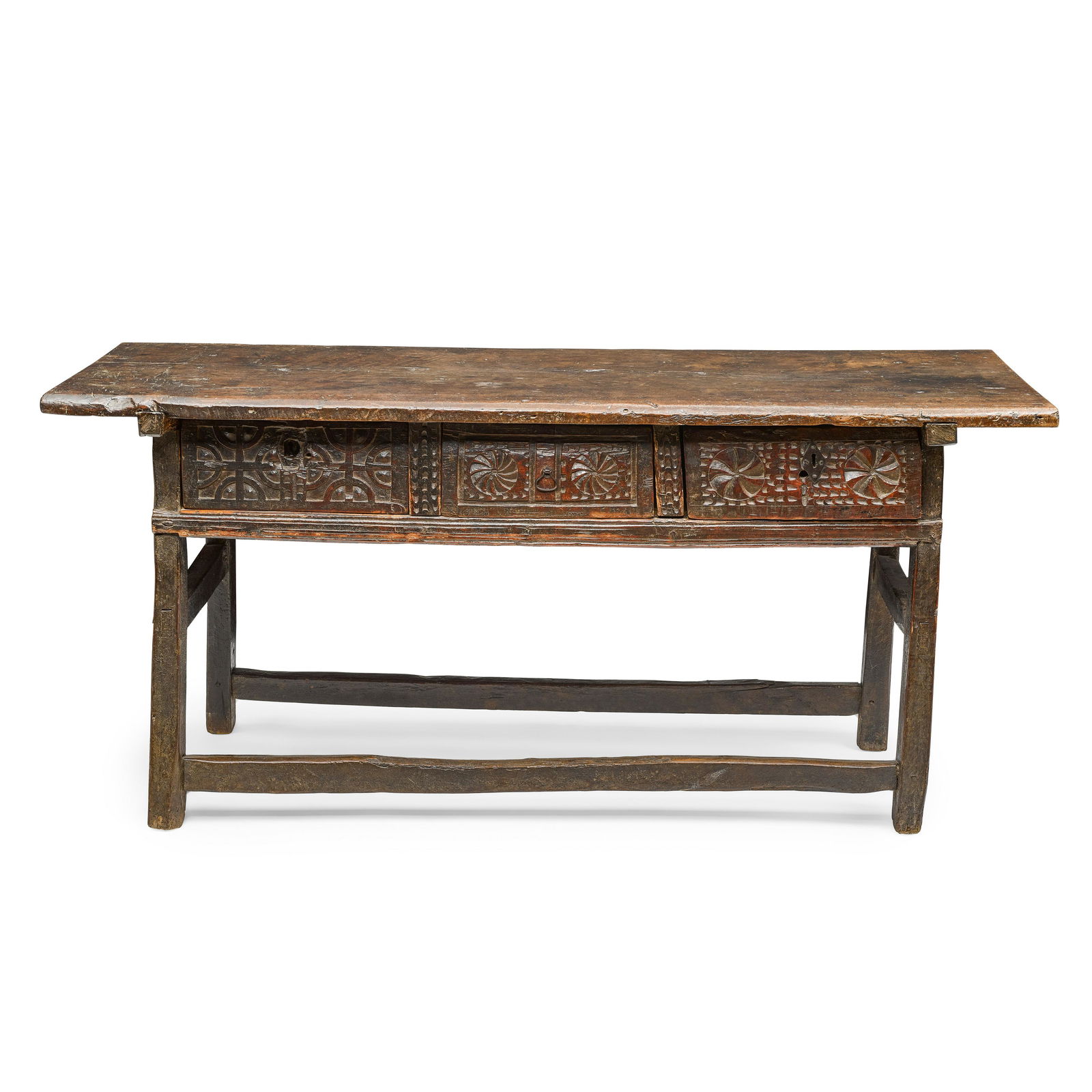 A SPANISH BAROQUE WALNUT AND OAK TABLE18th century (1 of 1)