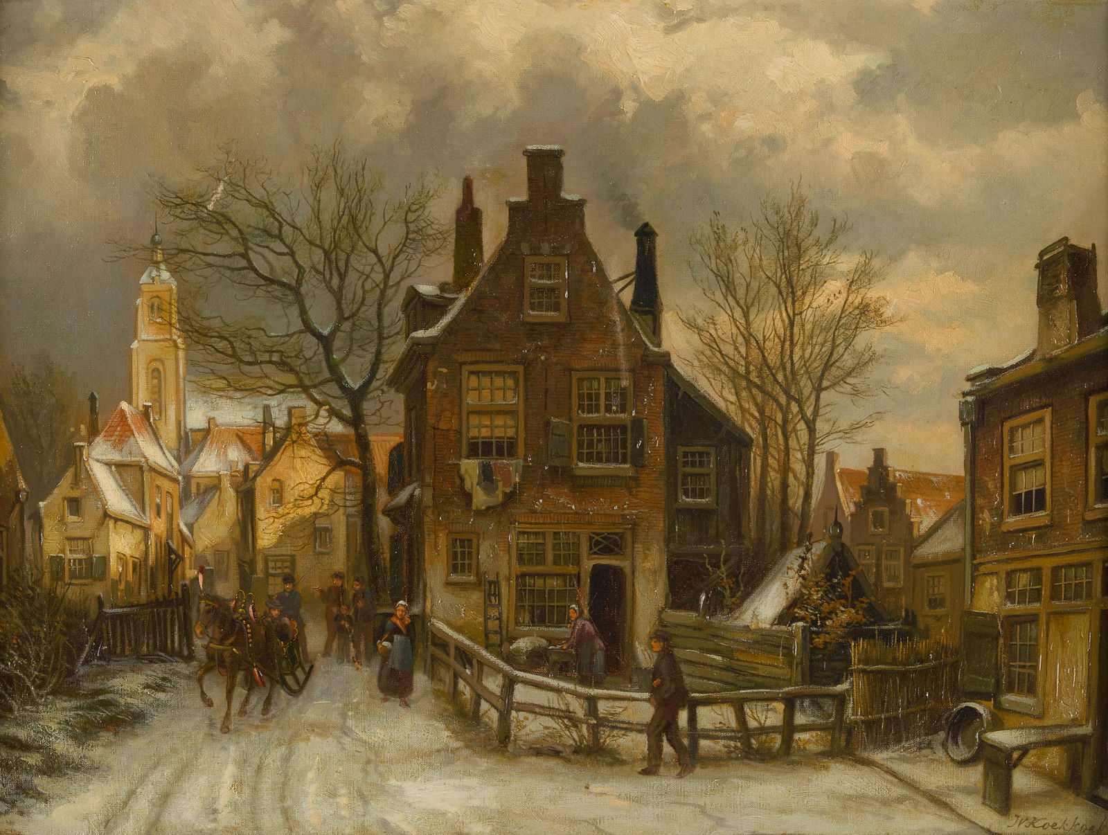 Willem Koekkoek (Dutch, 1839-1895) A winter's day 17 (1 of 1)