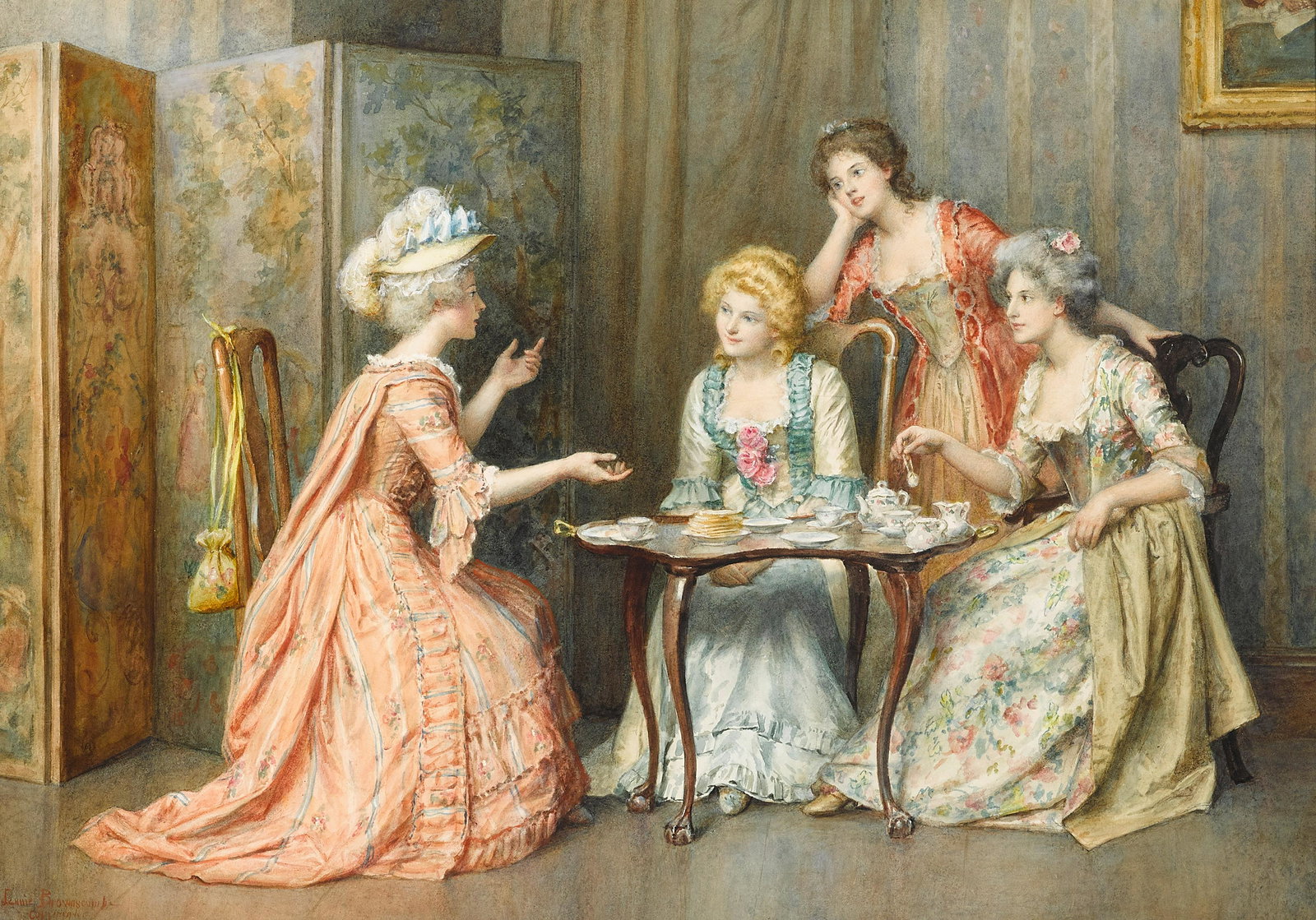 Jennie Augusta Brownscombe (American, 1850-1936) Tea (1 of 1)