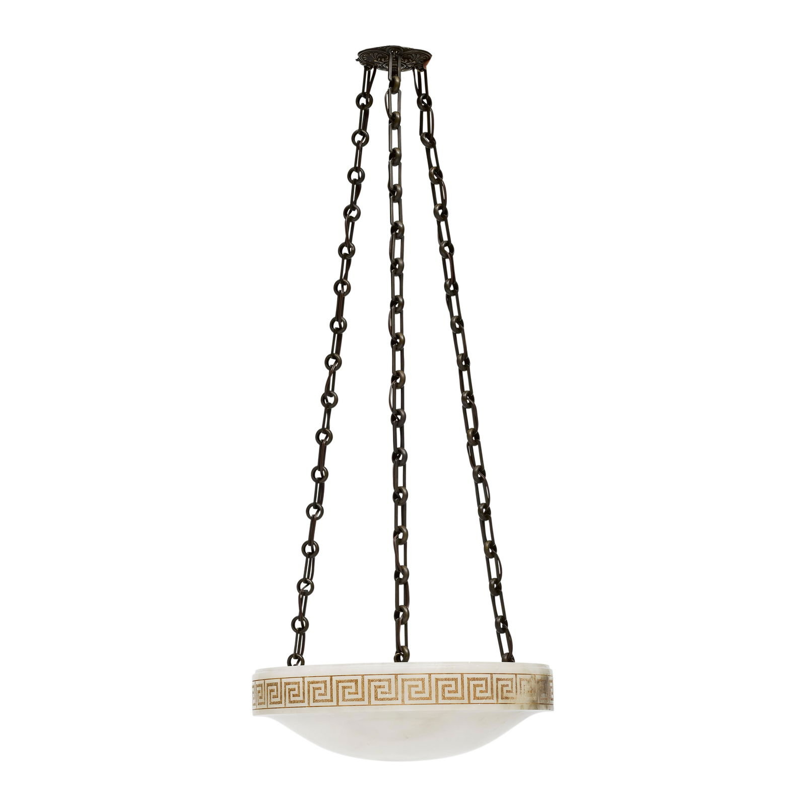 A CARVED ALABASTER CEILING LIGHT (1 of 1)