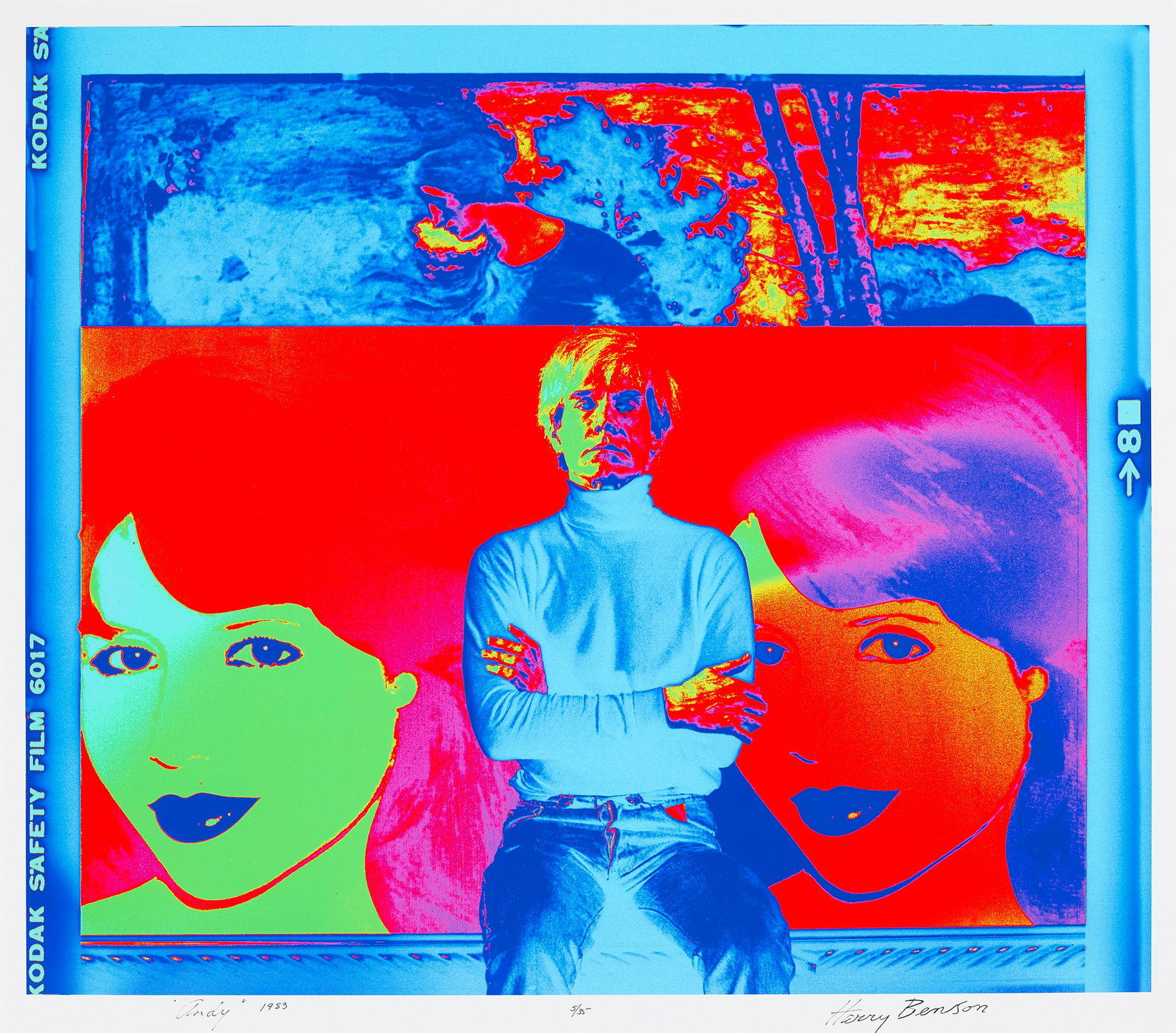 Harry Benson (born 1929); Andy (Warhol);: Harry Benson (born 1929) Andy (Warhol), 1983 Archival pigment print, printed later and flush-mounted, signed, titled, dated and numbered '5/35' in ink in the margin. 34 1/4 x 39 3/4in (87 x 101cm) she