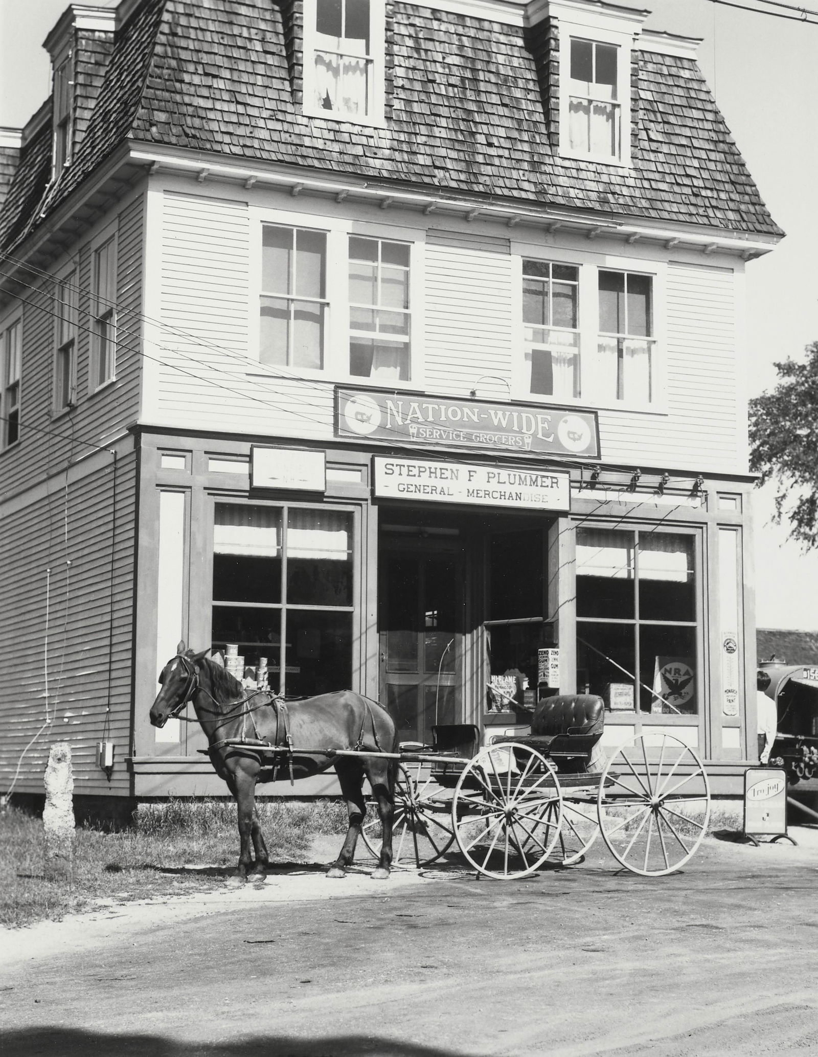 Walker Evans (1903-1975); Grocery Store, New Hampshire;: Walker Evans (1903-1975) Grocery Store, New Hampshire, 1930s Gelatin silver print, printed later, notation 'III 551' in pencil and the 'Lunn Archive' stamp on the verso. 8 x 6 1/8in (20.3 x 15.5cm) sh