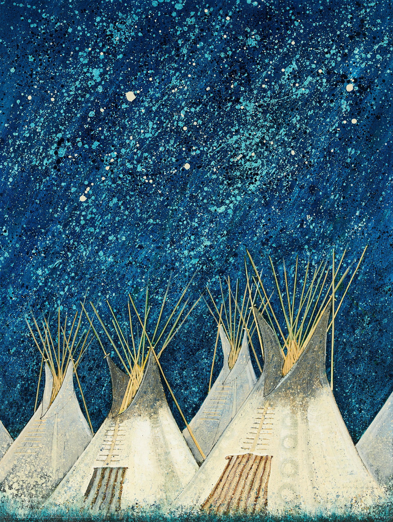 A Kevin Red Star painting, 'Snowy Camp,' 1981 (1 of 1)