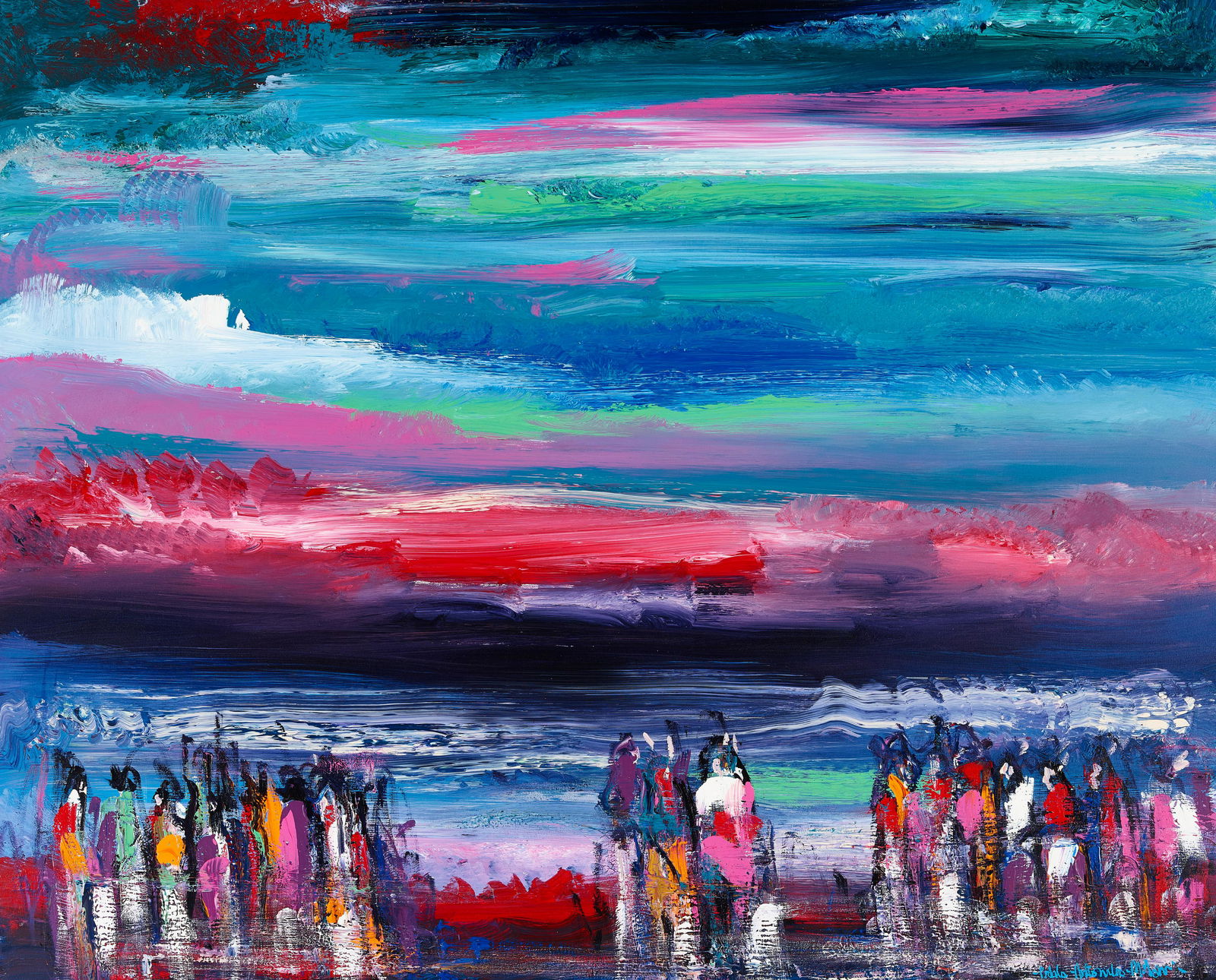 A Pablo Antonio Milan painting, 'Evening Spell' (1 of 1)