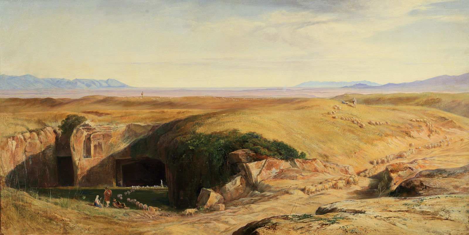 Edward Lear (British, 1812-1888): Edward Lear (British, 1812-1888) The Campagna di Roma signed with monogram (lower left); further signed, inscribed and dated 'The Campagna di Roma. Taken from the Quarries of Cerbara, looking/ South-E