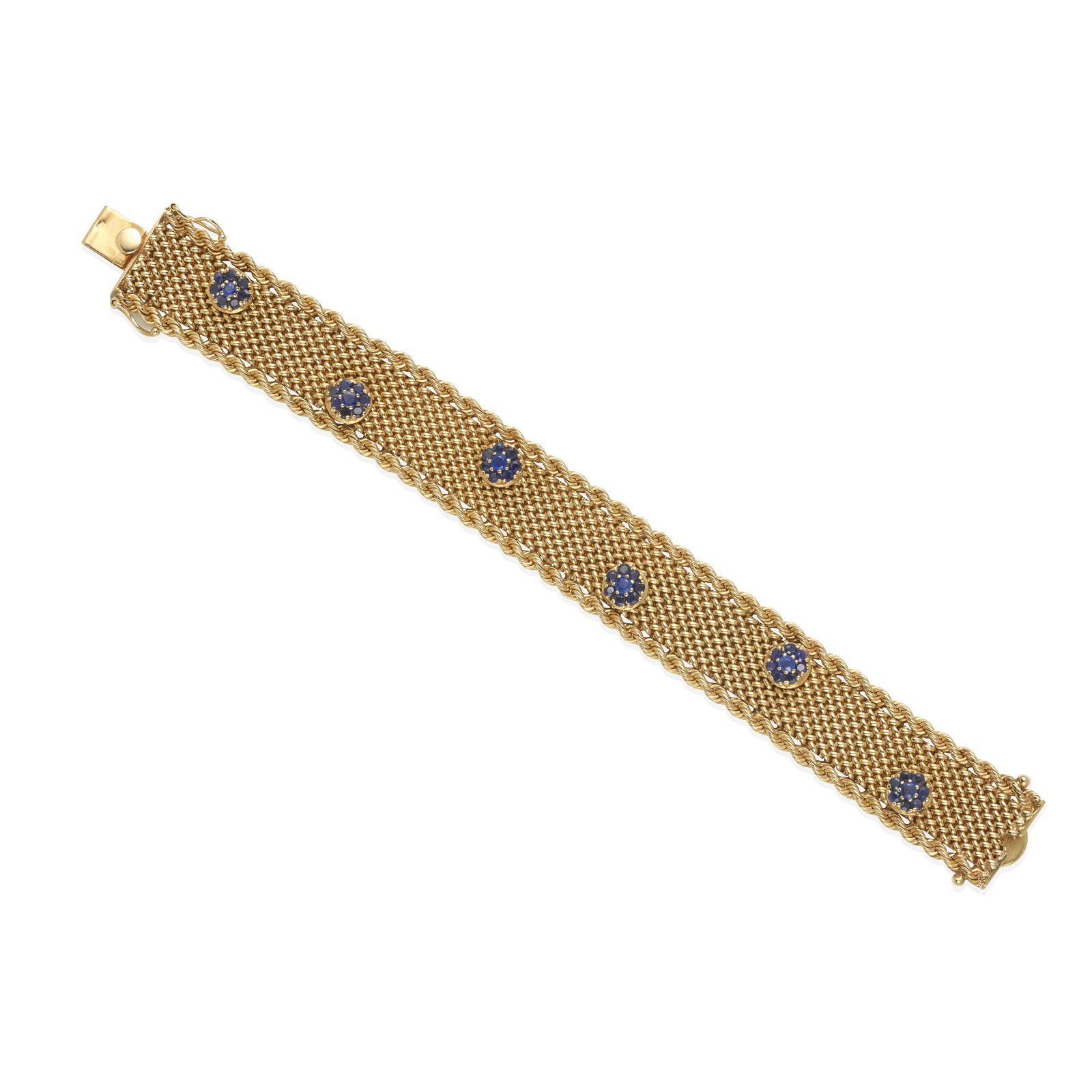 A 14K GOLD AND SAPPHIRE BRACELET (1 of 3)