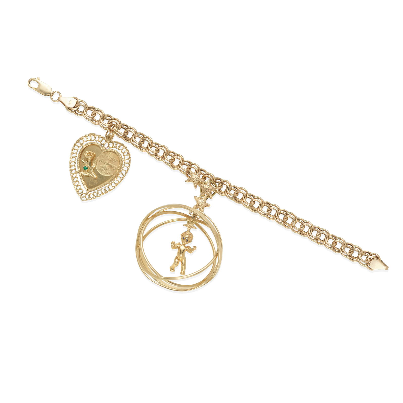 A GOLD CHARM BRACELET (1 of 3)